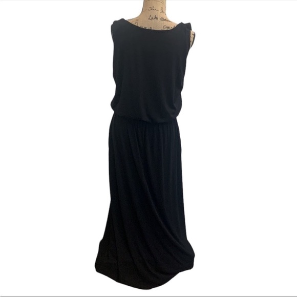Zenana Black Bubble Top Maxi Sleeveless Dress Size 1X NWT - Picture 2 of 7